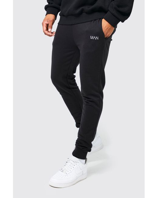 BoohooMAN Cotton Original Man Super Skinny Fit Jogger in Black for Men