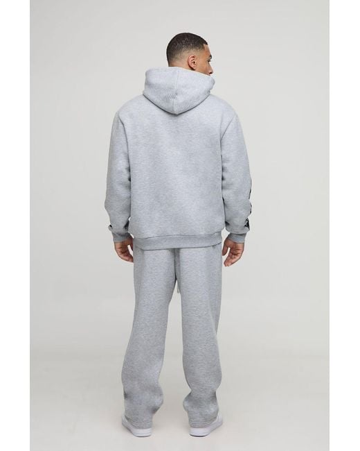 BoohooMAN Gray Basic Baggy Drop Crotch Jogger for men