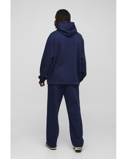 BoohooMAN Blue Tall Basic Oversized Sweatpants for men