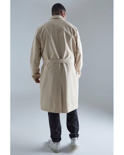 BoohooMAN Multicolor Plus Classic Belted Trench Coat for men