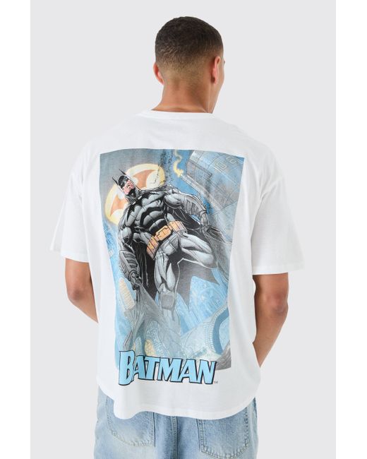 BoohooMAN Blue Oversized Dc Batman License T-shirt for men