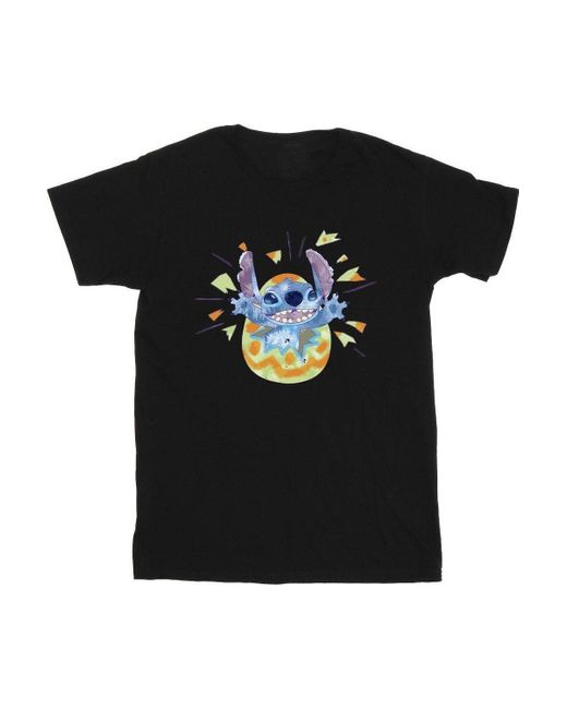 BoohooMAN Black Disney Lilo & Stitch Cracking Egg T-shirt for men