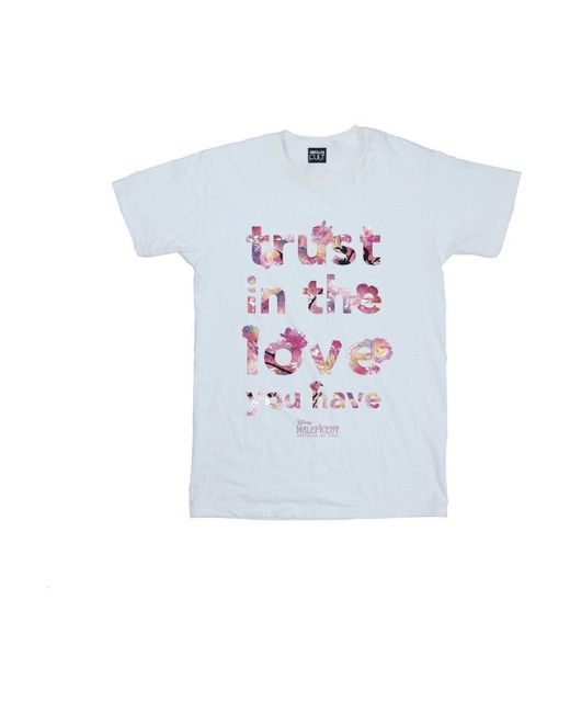 BoohooMAN White Disney Maleficent Mistress Of Evil Trust In The Love T-shirt for men