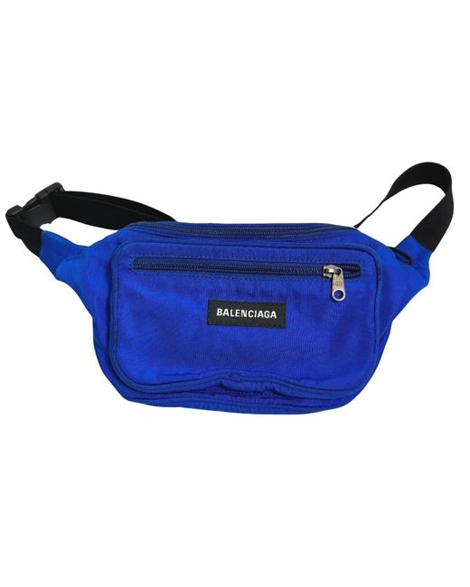 BoohooMAN Balenciaga Preloved Everyday Belt Bag Classic Style Unisex - Blue Shoulder Bags for men