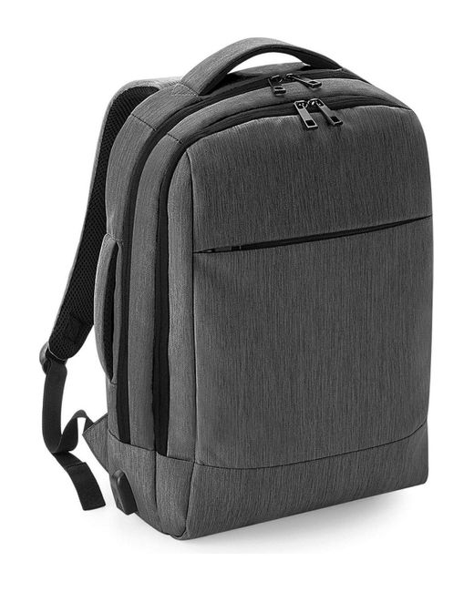BoohooMAN Black Quadra Q-tech Charge Convertible Backpack for men