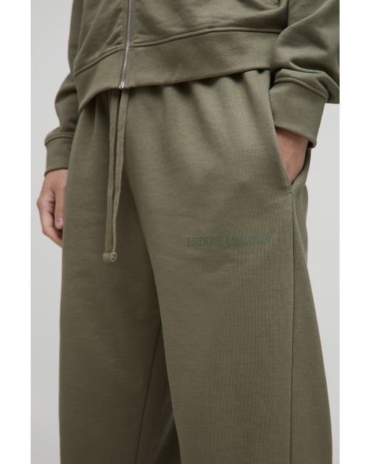 Pantalón Deportivo Oversize Grueso Edizione Limitata Boohoo de color Green