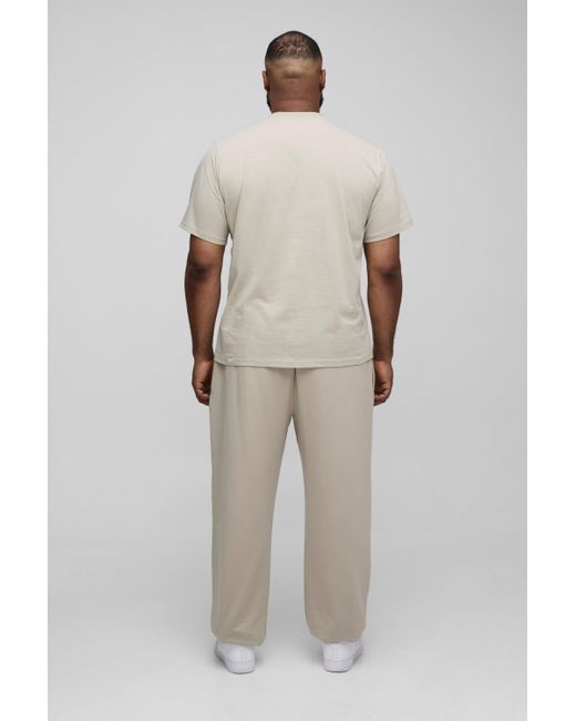 BoohooMAN Green Plus 260Gsm Loopback Oversized Fit Basic Sweatpants for men