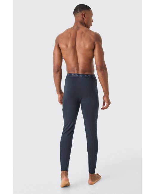 BoohooMAN Blue Premium Modal Mix Lounge Leggings for men