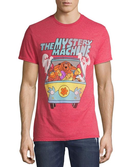 BoohooMAN Red Scooby Doo The Mystery Machine T-shirt for men
