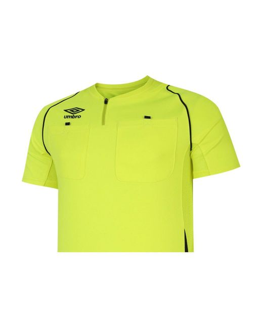 BoohooMAN Yellow Umbro Referee Jersey for men