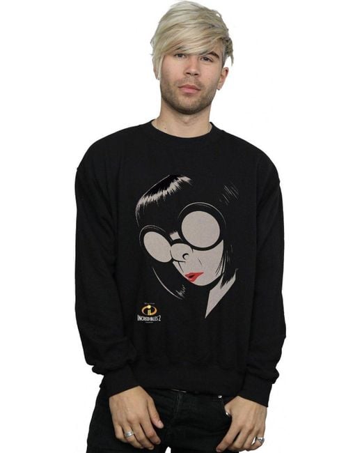 BoohooMAN Black Disney The Incredibles Edna Sweatshirt for men