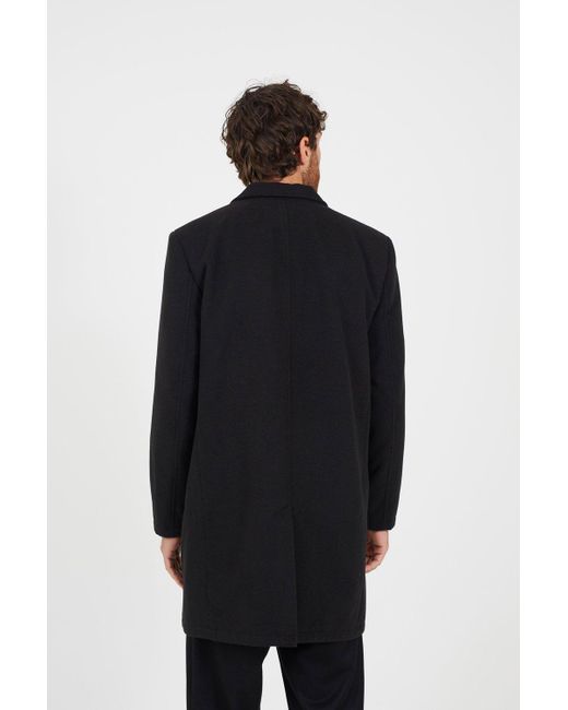 BoohooMAN Black Brave Soul Single Breasted Formal Coat for men
