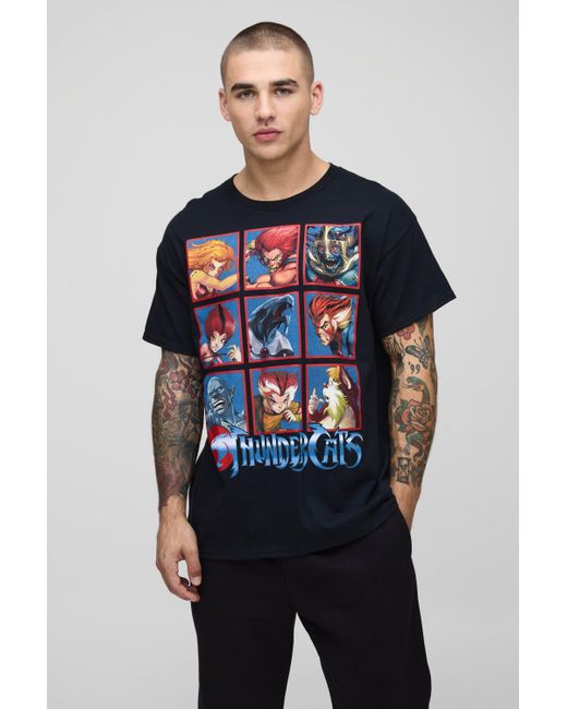 BoohooMAN Blue Regular Fit Thundercats License Graphic T Shirt for men