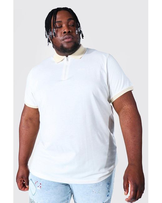 plus size white polo