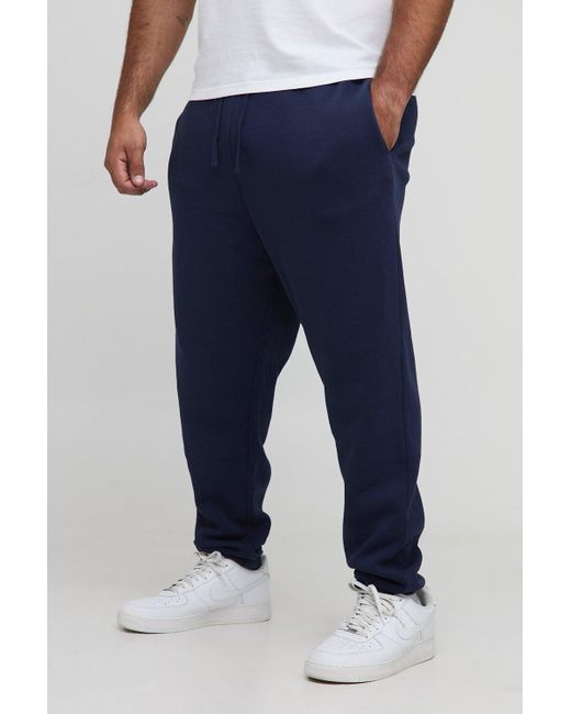 BoohooMAN Plus Basic Slim-Fit Jogginghose in Blue für Herren