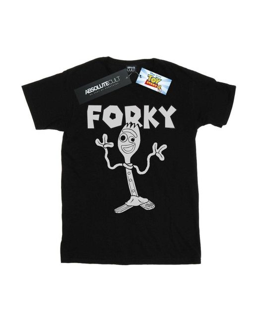 BoohooMAN Black Disney Toy Story 4 Forky T-shirt for men