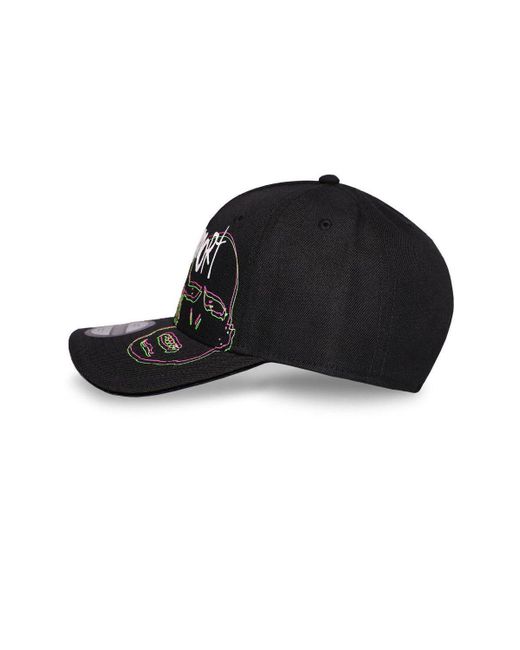 BoohooMAN Black Harry Potter Wizards Unite Neon Voldemort Adjustable Cap for men