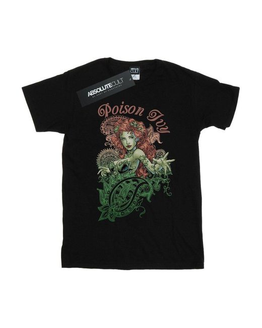 BoohooMAN Black Dc Comics Poison Ivy Paisley T-shirt for men