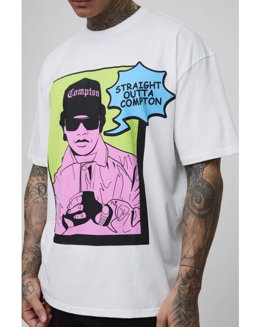 BoohooMAN Tall Oversize T-Shirt mit lizenziertem Eazy-E Print in Gray für Herren