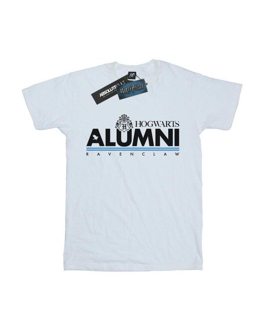 BoohooMAN White Harry Potter Hogwarts Alumni Ravenclaw T-shirt for men