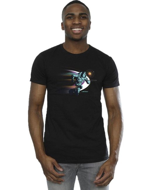 BoohooMAN Black Disney Lightyear Running Buzz T-shirt for men