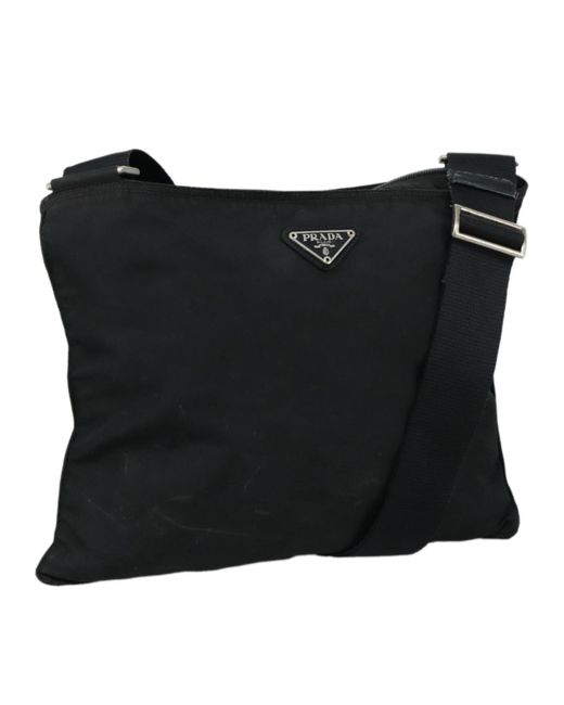 BoohooMAN Prada Preloved Classic Nylon Tote Bag Unisex - Black Shoulder Bags for men