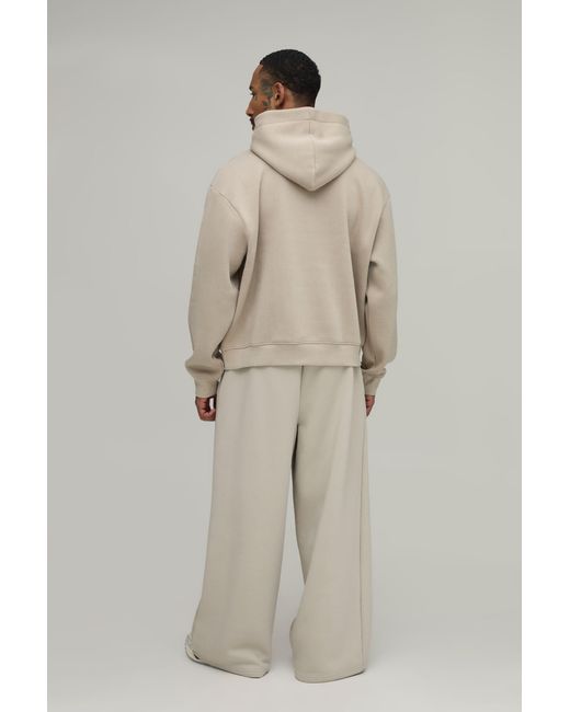 BoohooMAN Natural Basic Oversized Boxy Hoodie for men
