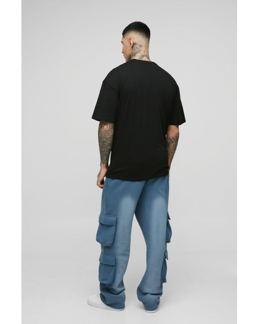 BoohooMAN Black Tall Oversized Milano Renaissance Skull Over The Seam Print T-Shirt