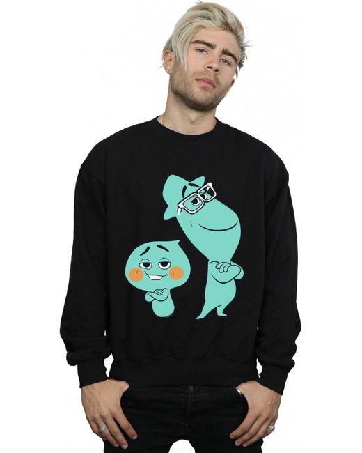 BoohooMAN Black Disney Soul Joe And 22 Buddies Forever Sweatshirt for men