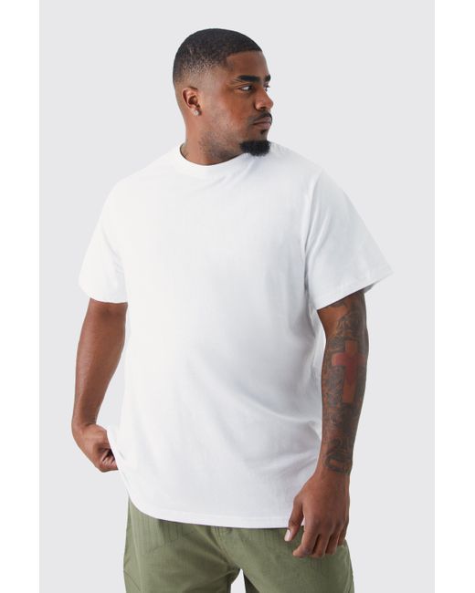 BoohooMAN White Plus Slim Fit T-shirt for men