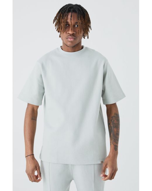 BoohooMAN White Tall Core Fit Heavy Interlock T-shirt for men