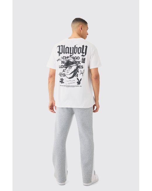 BoohooMAN Gray Gusset Contrast Stitch Jogger for men