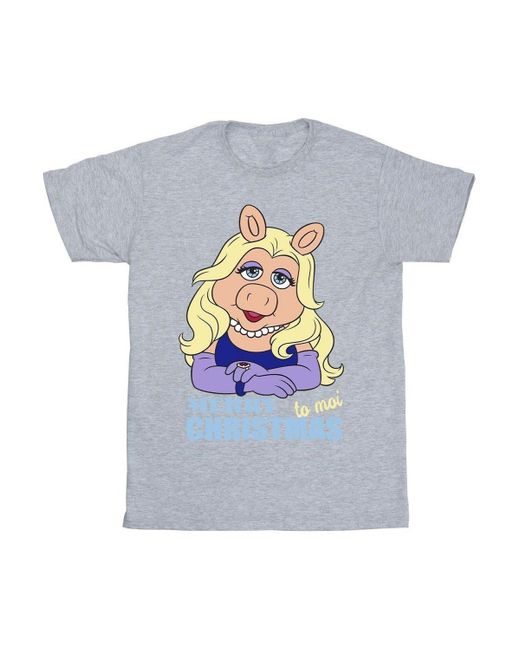 BoohooMAN White Disney Muppets Miss Piggy Queen Of Holidays T-shirt for men