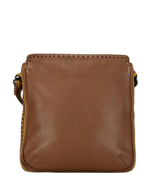 BoohooMAN Bottega Veneta Preloved Nappa Leather Crossbody Perforated Detail Bag Unisex - Brown for men