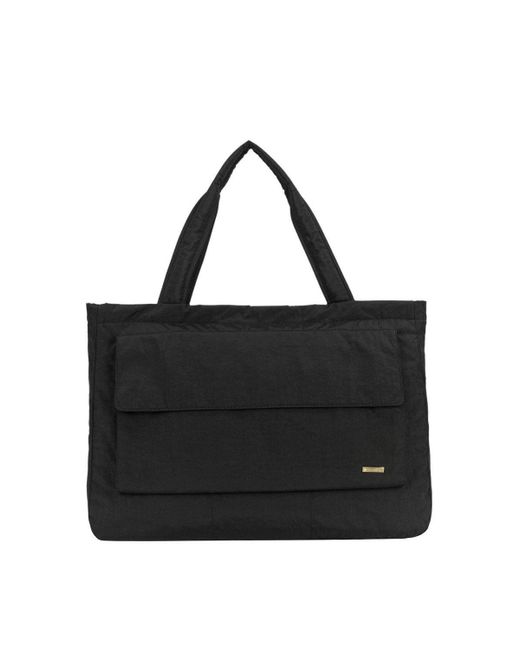 BoohooMAN Black Smith And Canova Oversized Landscape Nylon Tote Bag for men