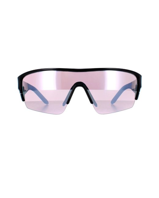 BoohooMAN Blue Dragon Semi Rimless Shiny Black Lumalens Silver Ionized & Spare Tracer X for men