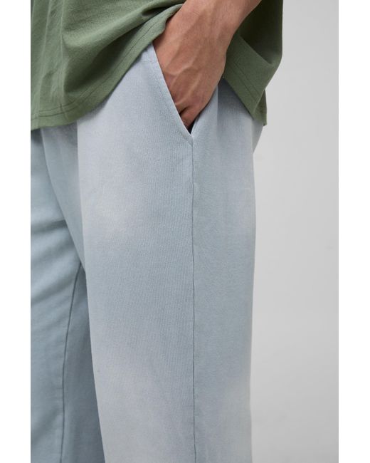 BoohooMAN Oversize Jogginghose mit Spray-Waschung in Blue für Herren