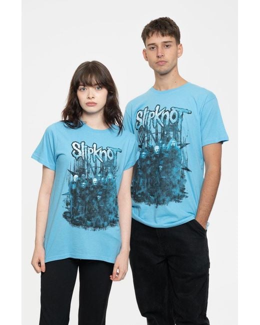 BoohooMAN Blue Slipknot The End So Far Band T Shirt for men