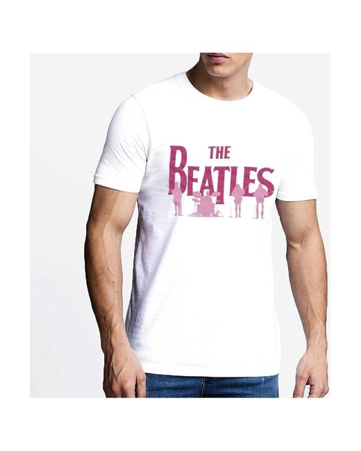 BoohooMAN Gray The Beatles Silhouette Hi-build T-shirt for men