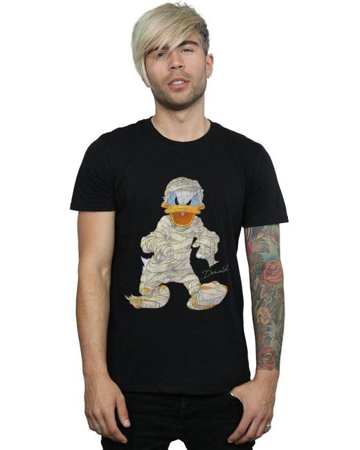BoohooMAN Black Disney Mummy Donald Duck T-shirt for men