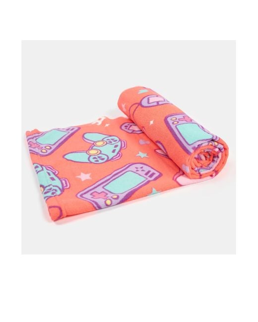 BoohooMAN Pink Ohs Gaming Towel Bath Quick Dry Summer Travel Microfibre Absorbent Swim for men