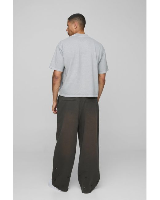 BoohooMAN Kastiges graues Oversize T-Shirt mit lizenziertem Mickey Mouse Print in Gray für Herren