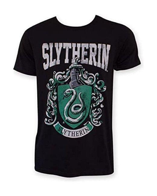 BoohooMAN Black Harry Potter Slytherin Cotton T-shirt for men