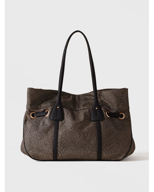 Prive Borsa Shopping Large di Borbonese in Natural