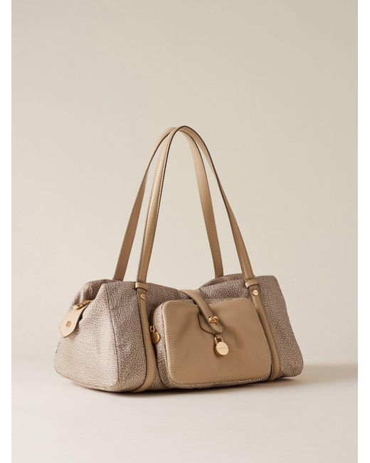 Poche Bauletto Medium di Borbonese in Natural