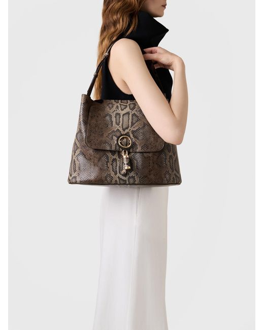 Premiere Borsa Hobo Medium di Borbonese in Natural