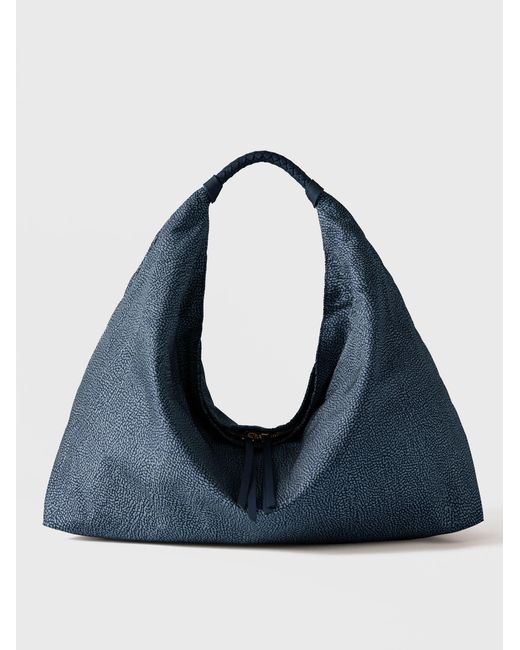Plie Borsa Hobo Large di Borbonese in Blue