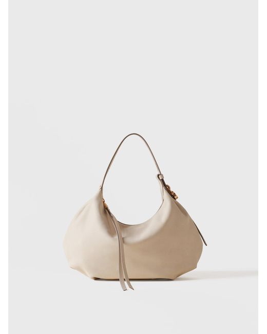 Prive Borsa Hobo Small di Borbonese in Natural