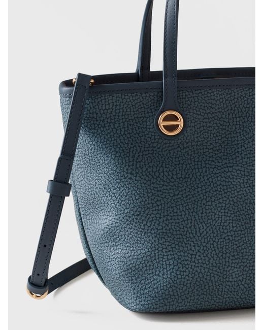 Flight Borsa Shopping Small di Borbonese in Blue