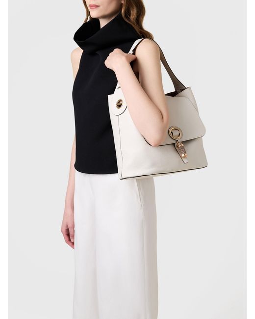 Premiere Borsa Hobo Medium di Borbonese in Natural